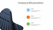 Astounding Company Profile Presentation with Three Nodes