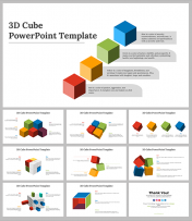3D Cube PowerPoint Presentation And Google Slides Theme