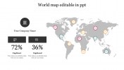 Stunning World Map Editable In PPT Template Designs