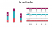 Bar chart template ppt slide