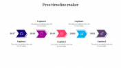 Attractive Free Timeline Maker PPT Template