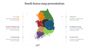 Superb South Korea Map Presentation Slides PowerPoint