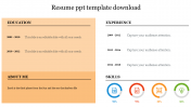 Predesigned Resume PPT Template Download Presentation