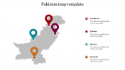 Effective Pakistan Map Template PowerPoint Presentation