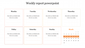 Use Attractive Weekly Report PowerPoint Slides Themes