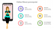 Our Predesigned Online Library PowerPoint Presentation