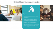 Beautifully Designed Online Library Theme PowerPoint Design