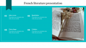 Attractive French Literature Presentation Template Design