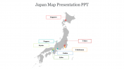 Outstanding Japan Map Presentation PPT Template Designs