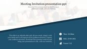 Amazing Meeting Invitation Presentation PPT Template