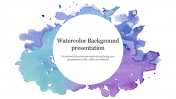 Use Watercolor Background Presentation Template Slide