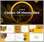 Castes Of Honey Bee PowerPoint And Google Slides Templates
