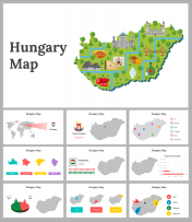Hungary Map PowerPoint and Google Slides Templates
