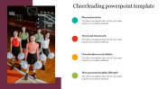 Creative Cheerleading PowerPoint Template With Four Nodes