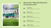 Biogas Raw Materials Required PPT Template & Google Slides
