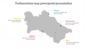 Fantastic Turkmenistan Map PowerPoint Presentation Slides