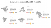 Comparison Country Map PPT Template and Google Slides