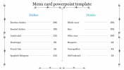 Editable Menu Card PowerPoint Template Presentation