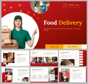 Food Delivery PowerPoint and Google Slides Templates