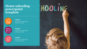 Simple Home Schooling PowerPoint Template Slide Designs