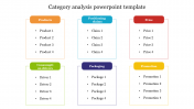 Six Node Category Analysis PowerPoint Template