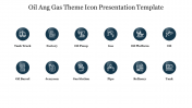 Top 12 Oil Ang Gas Theme Icon Presentation Template