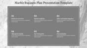Marble Business Plan PPT Presentation and Google Slides