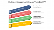 Four Node Customer Management Strategy Template PPT