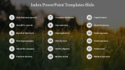 Index PowerPoint Templates Presentation and Google Slides
