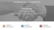 Excellent Conclusion Theme Template PPT With Three Node