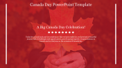 Canada Day PowerPoint Template With Red Background