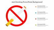Four Node Anti Smoking PowerPoint Background Template
