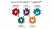 5 Node Elevator Pitch Objective Template PPT