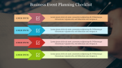 Business Event Planning Checklist With Arrow Model