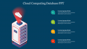 4 Nodded Cloud Computing Database PPT Presentation Slide