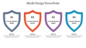 Four Node Shield Design PowerPoint Slide Presentation