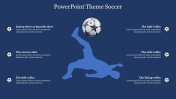 Attractive Six Node PowerPoint Theme Soccer Slide PPT