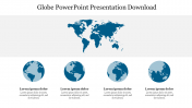 Four Node Globe PowerPoint Presentation Download Slides
