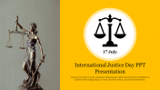 Amazing International Justice Day PPT Presentation Slide