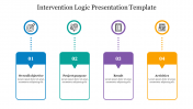 Four Node Intervention Logic Presentation Template Slide
