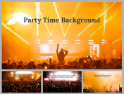 Amazing Party Time Background PowerPoint And Google Slides