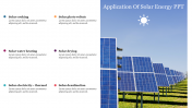 Application Of Solar Energy PPT Template and Google Slides