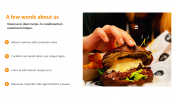 Attractive Street Food About Us PPT Template Slide Design