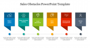 Six Node Sales Obstacles PowerPoint Template Design