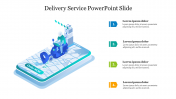 Four Node Delivery Service PowerPoint Slide