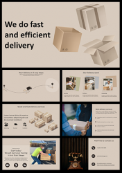 Creative Delivery Services PowerPoint Template Presentation