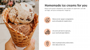 Enticing Homemade Ice Creams PowerPoint Slide Presentation