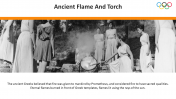 Amazing Ancient Olympic Flame And Torch Slide Template