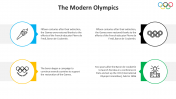 Our Predesigned The Modern Olympics PowerPoint Slide Design