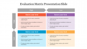 Editable Evaluation Matrix Presentation Slide Template
